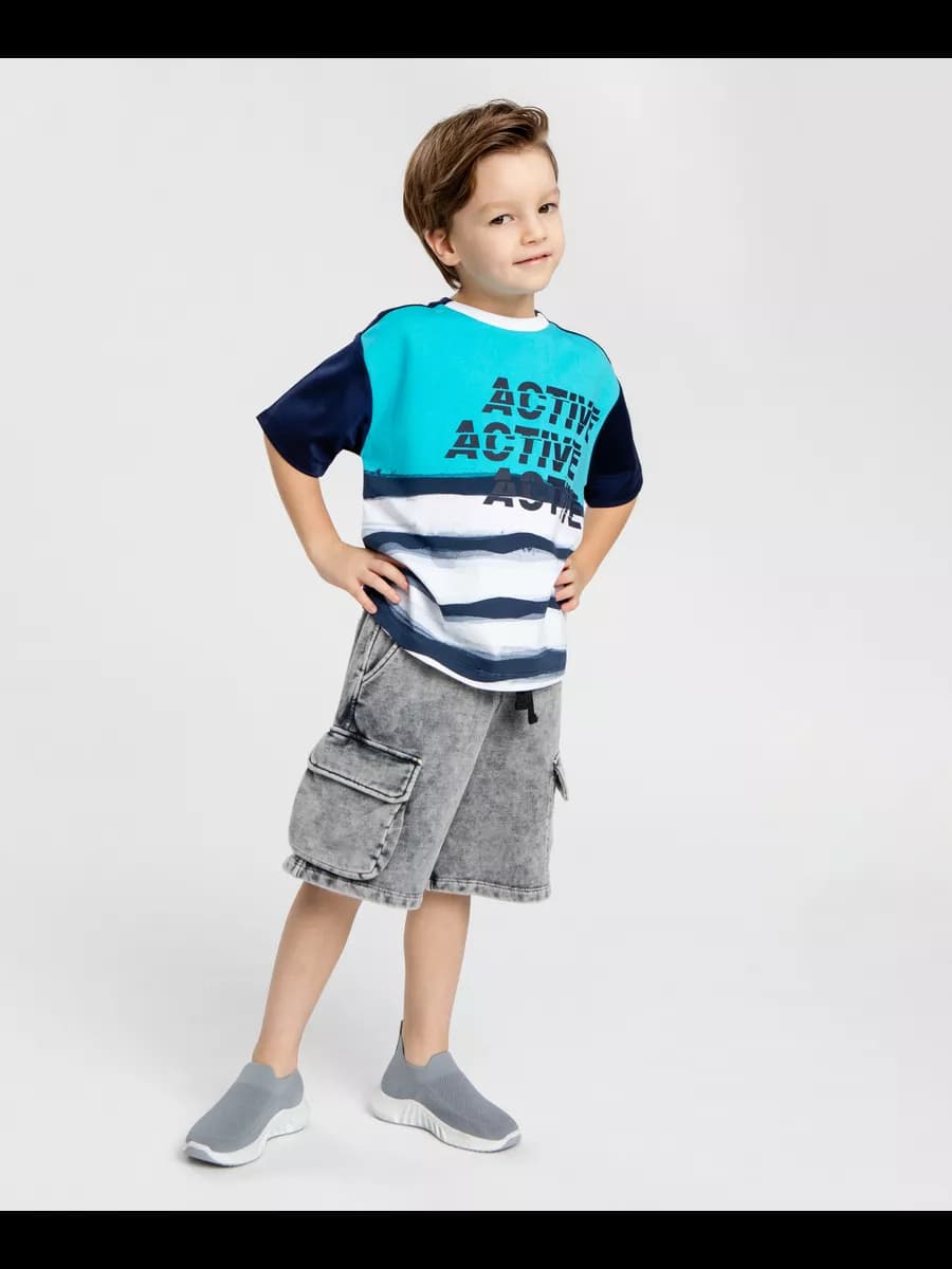 Шорты летние трикотажные оверсайз из хлопка