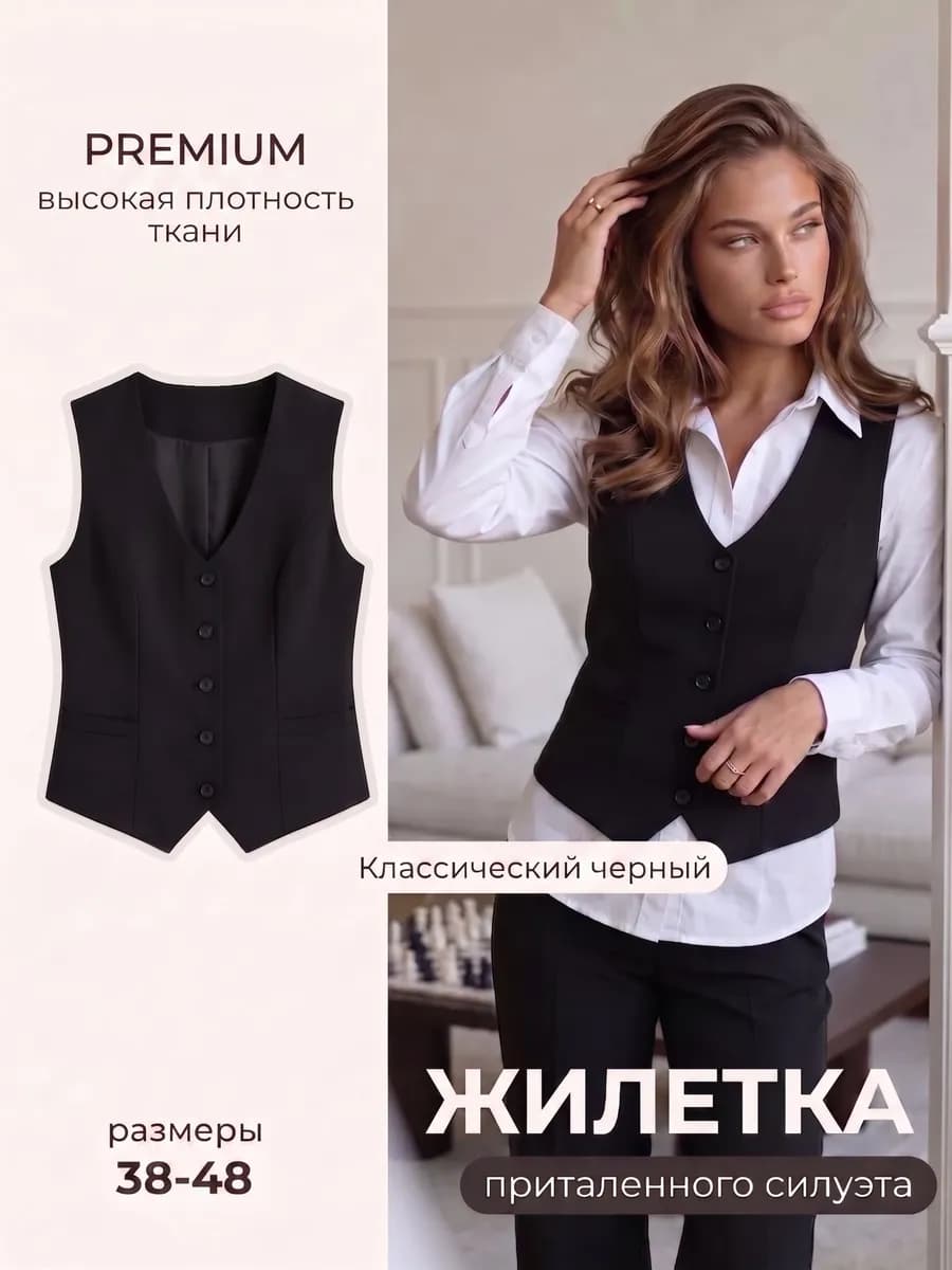 Жилет костюмный классический