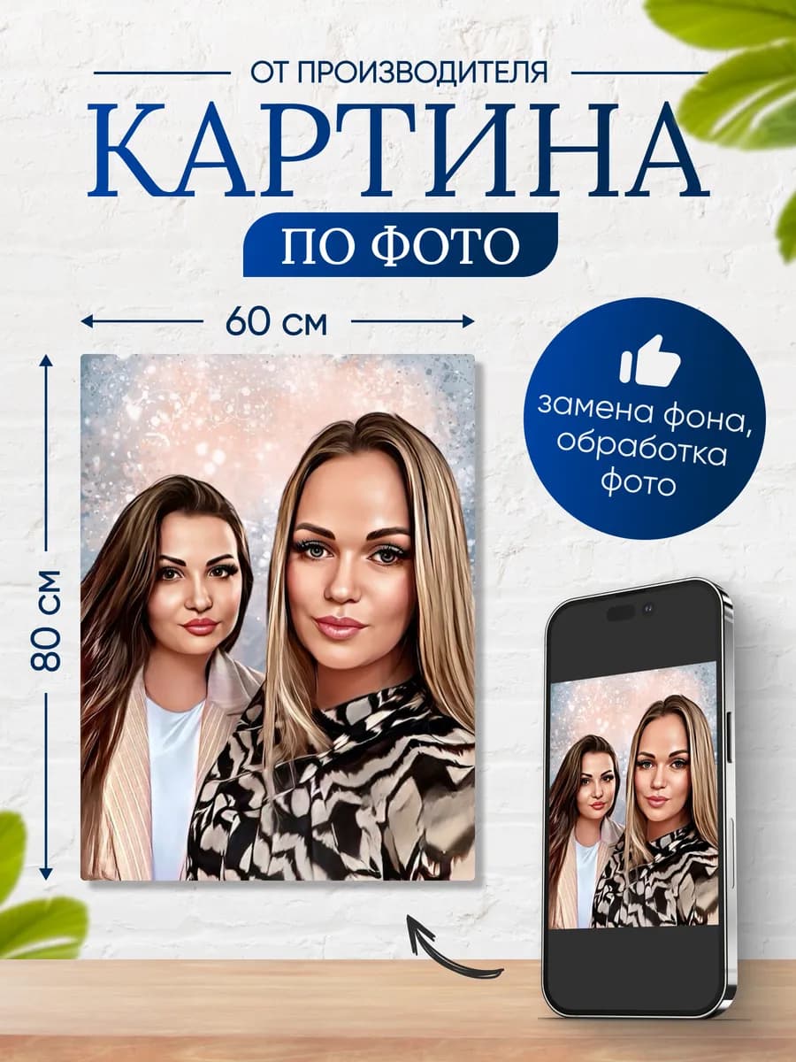 Картина по фото на холсте на заказ 60х80
