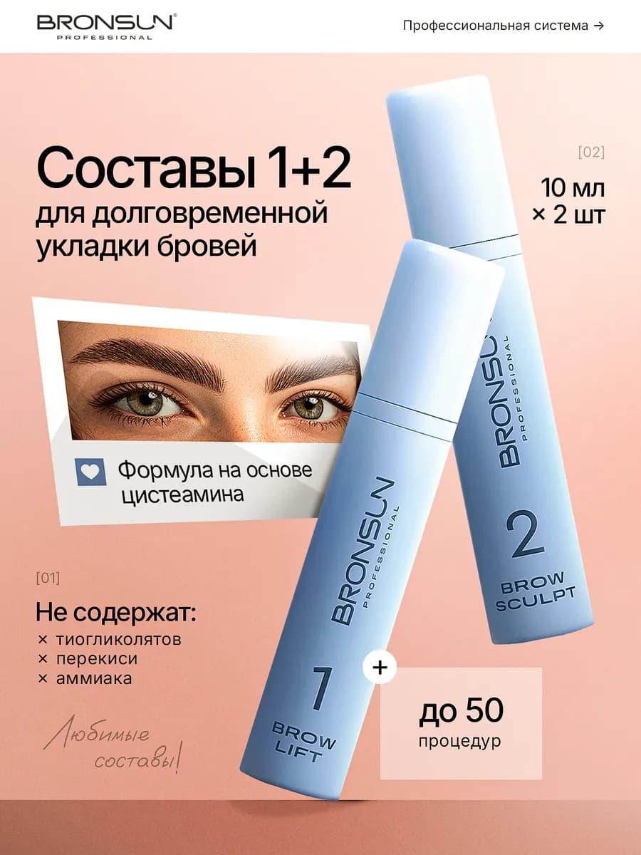Составы для долговременной укладки бровей набор