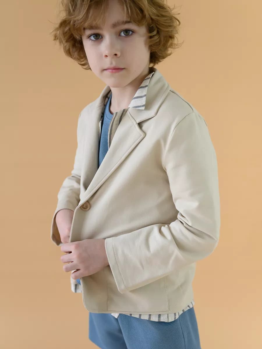 Пиджак детский стильный трикотаж