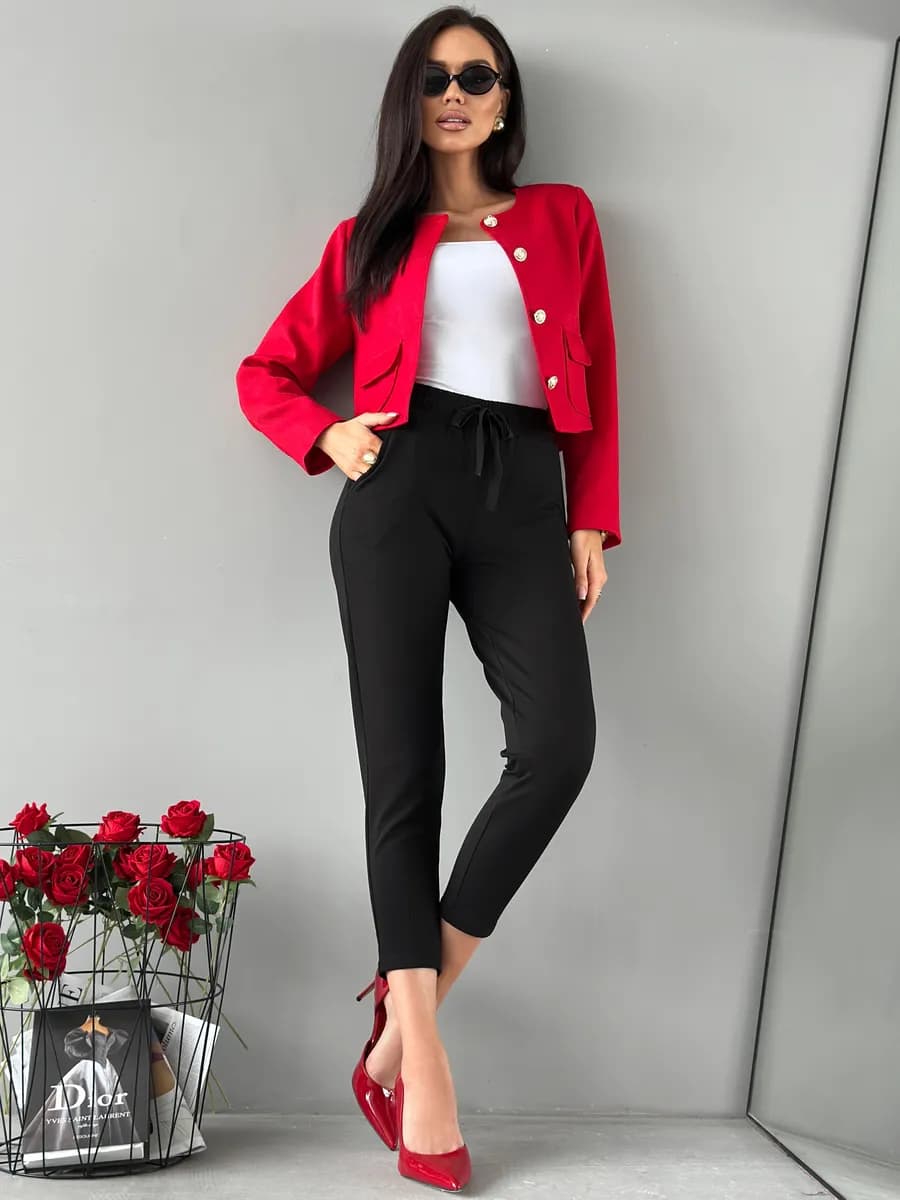 Брюки укороченные 7 8 на резинке больших размеров