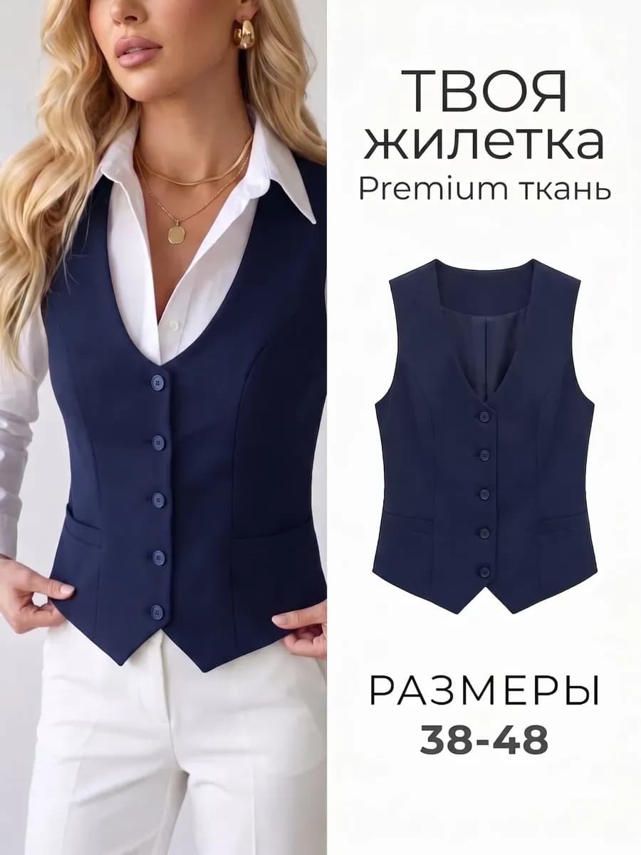 Жилет костюмный классический