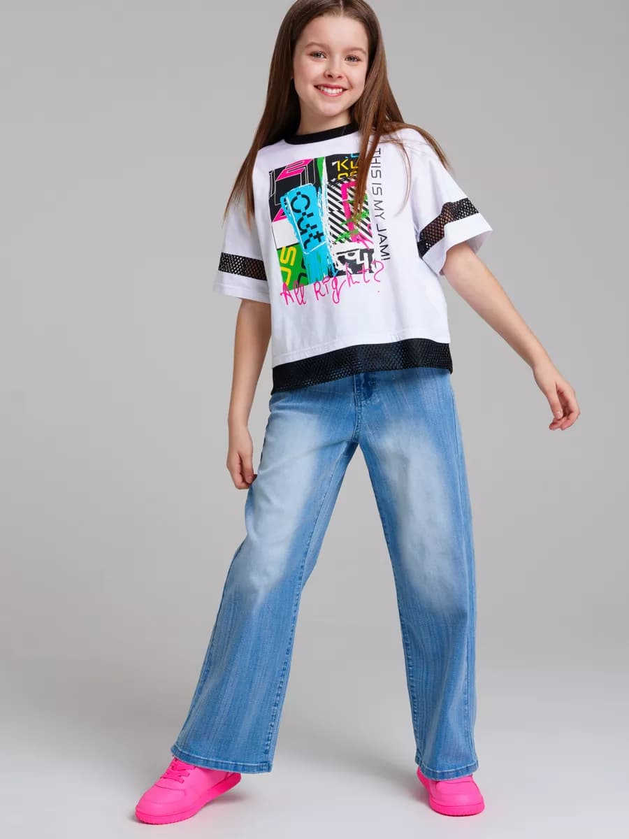Джинсы трубы wide leg