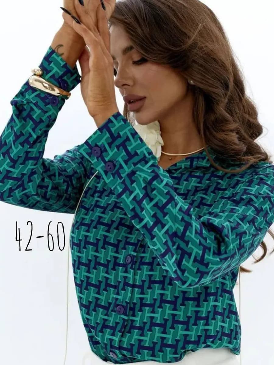 Блузка нарядная шелковая офисная