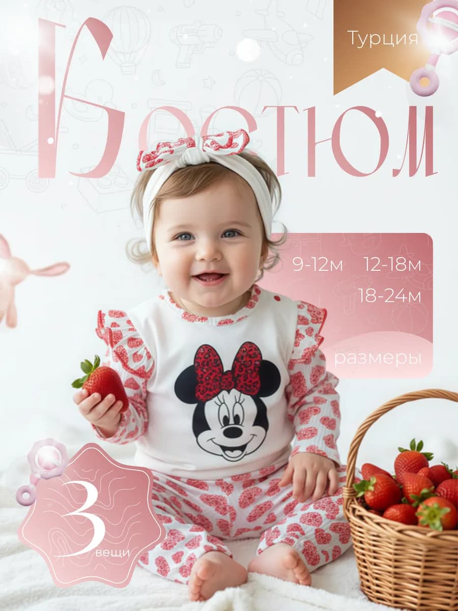 Костюм для новорожденных девочек