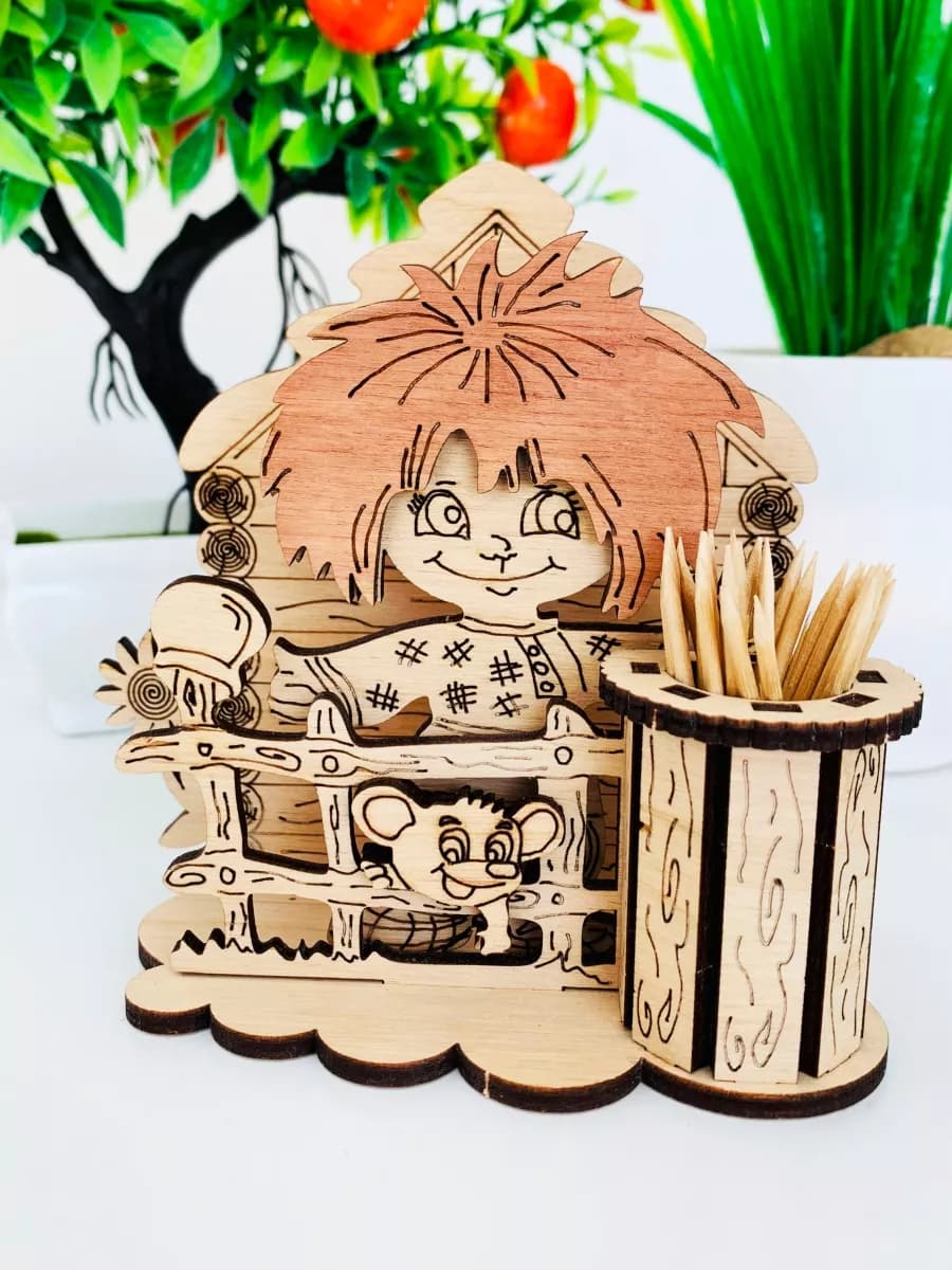 Салфетница деревянная на стол для кухни - фото 1