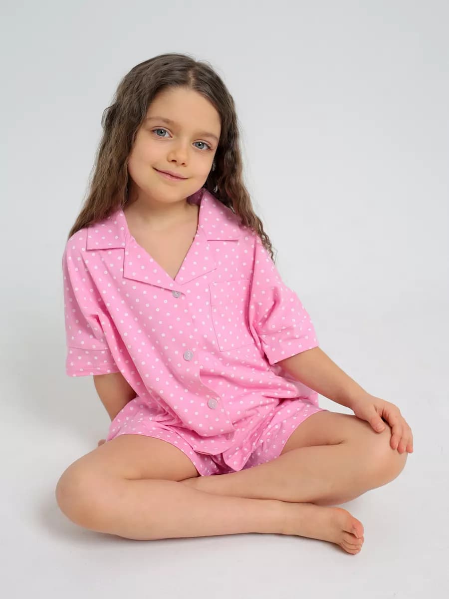 Пижама с шортами и рубашкой