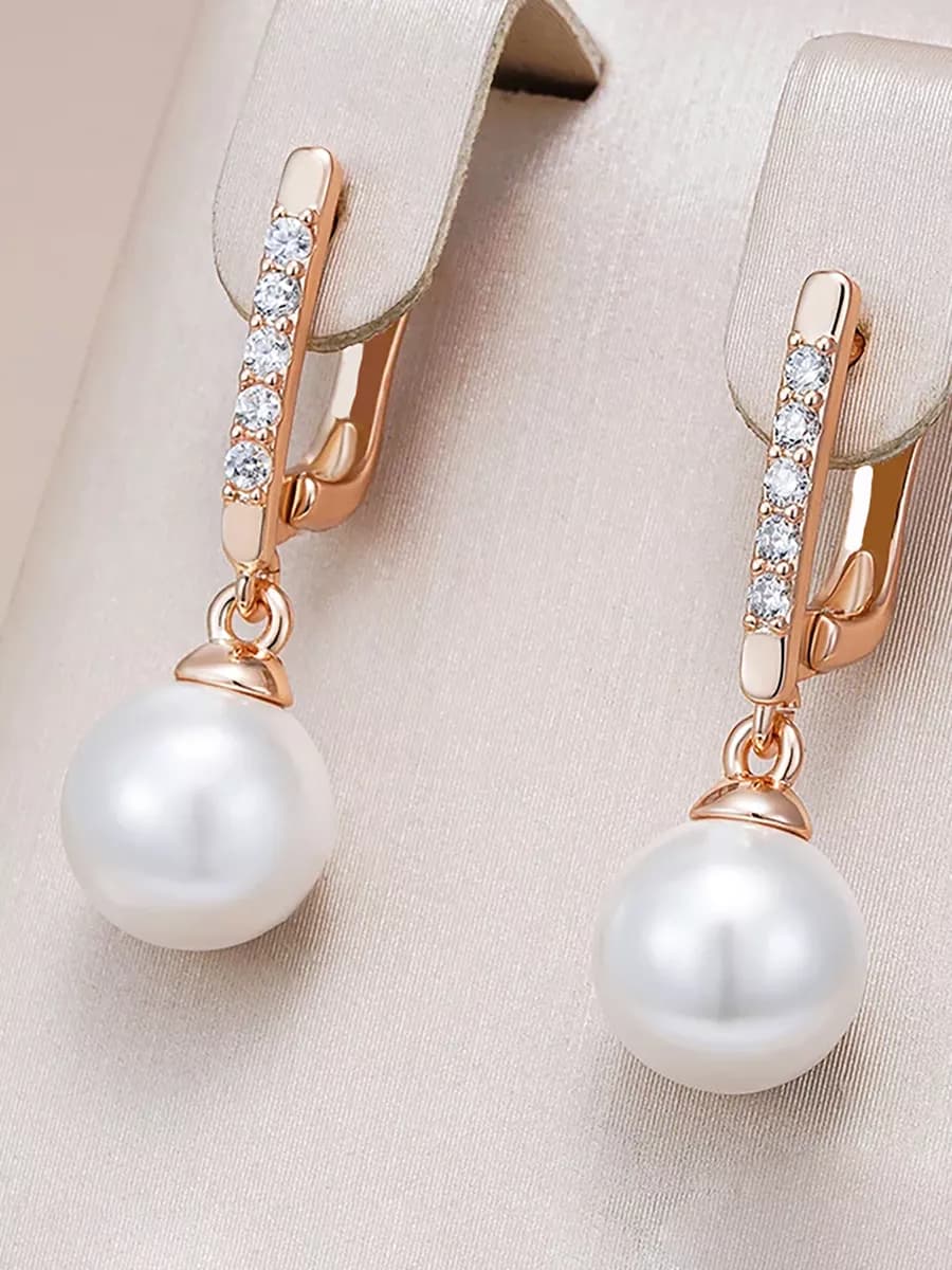 Серьги с жемчугом бижутерия