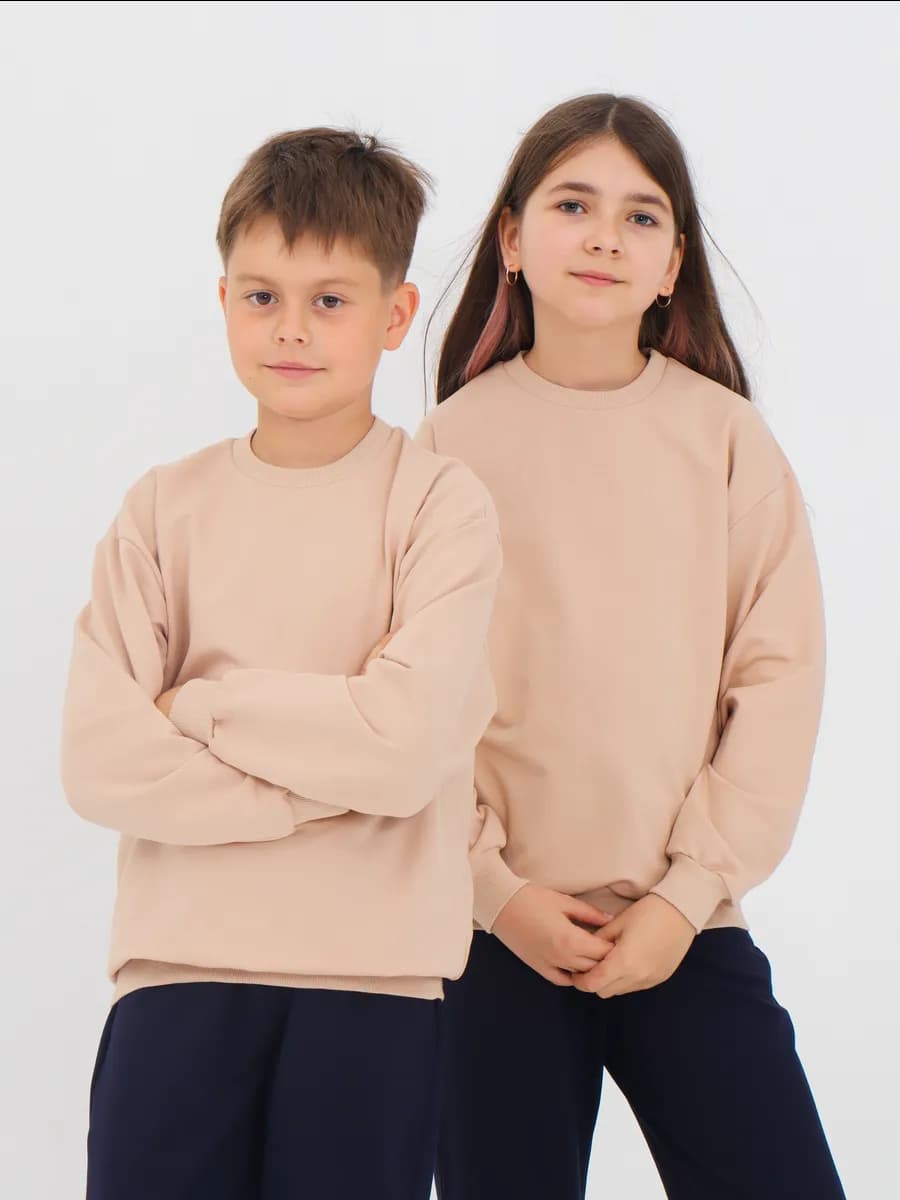 Свитшот детский базовый облегченный оверсайз - фото 1