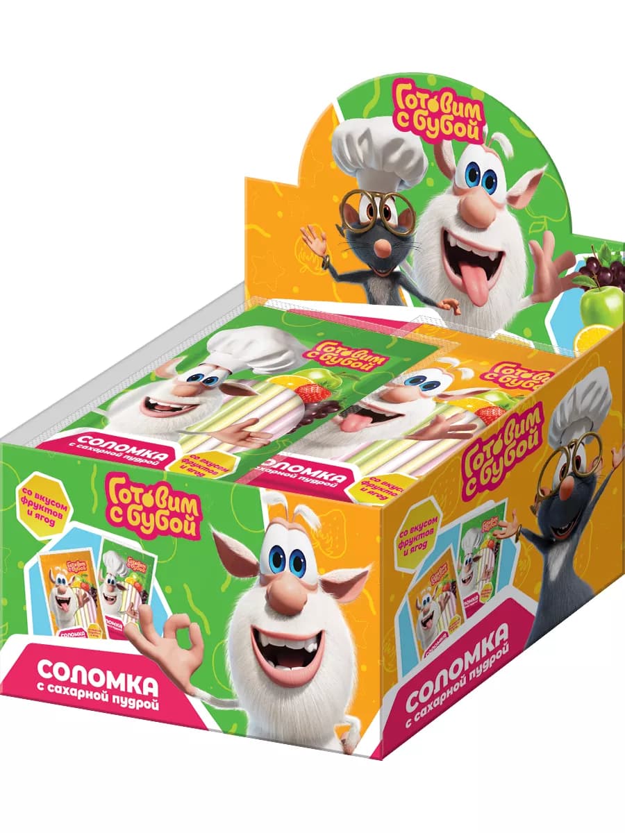 Фруктовая соломка Готовим с Бубой, 40 шт по 7г