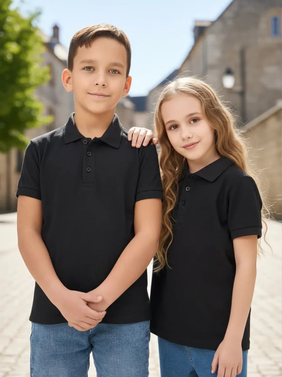 Футболка поло с коротким рукавом школьная