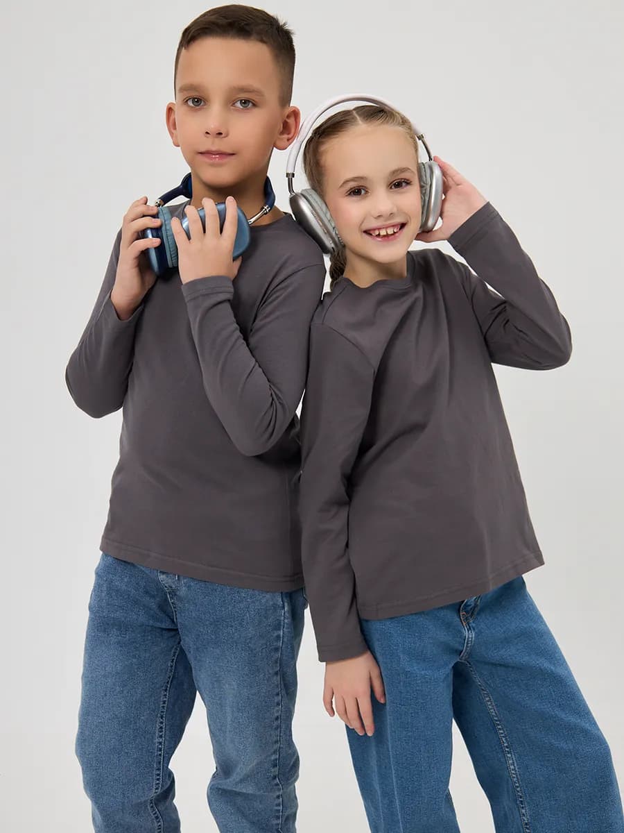 Лонгслив однотонный кофта с длинным рукавом