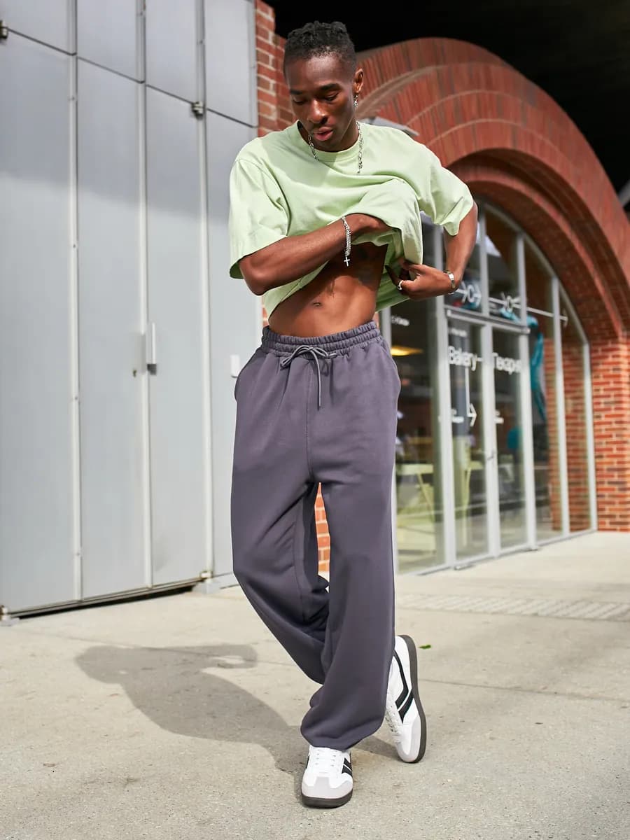 Штаны спортивные футер широкие оверсайз