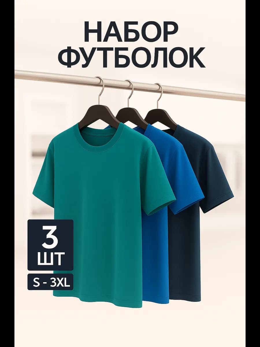 Футболка хлопок набор 3 шт