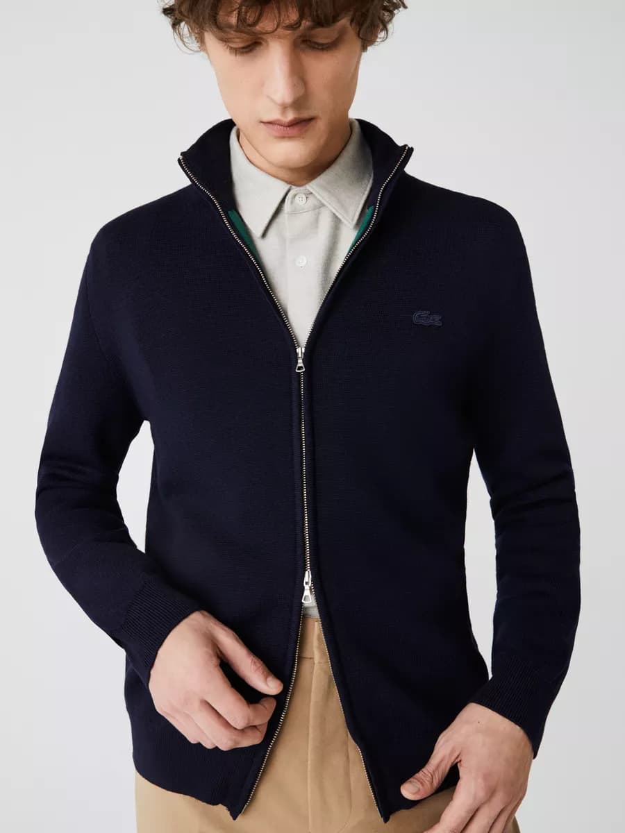 Свитер шерстяной на молнии classic fit