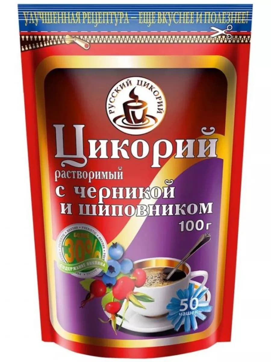 Цикорий растворимый с черникой и шиповником 100 г