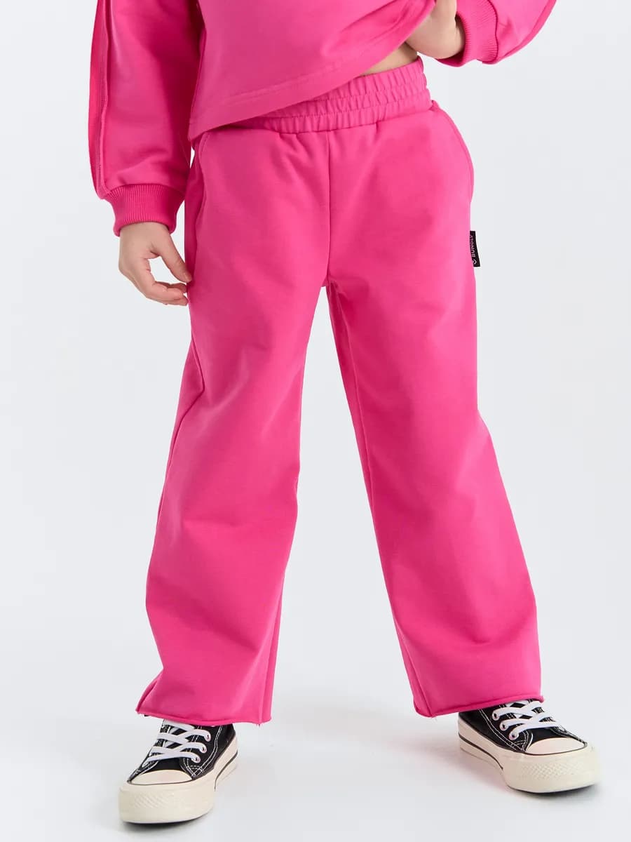 Брюки палаццо для девочки трикотажные