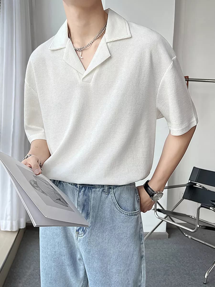 Футболка поло old money оверсайз