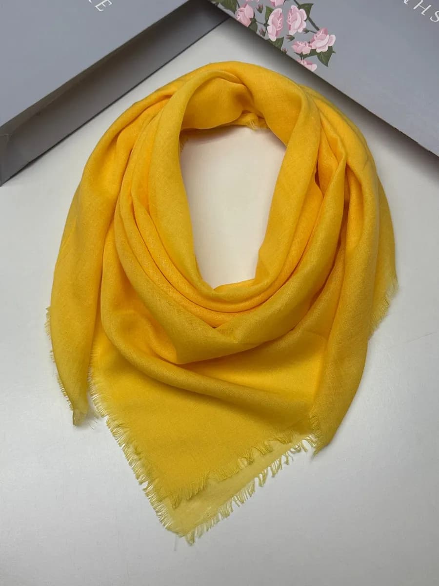 Платок хлопковый на голову однотонный Бамбук