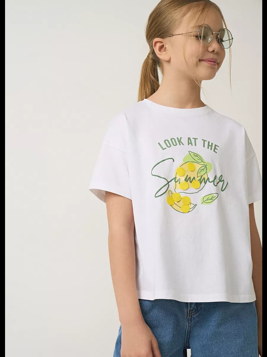 Футболка хлопковая детская с принтом