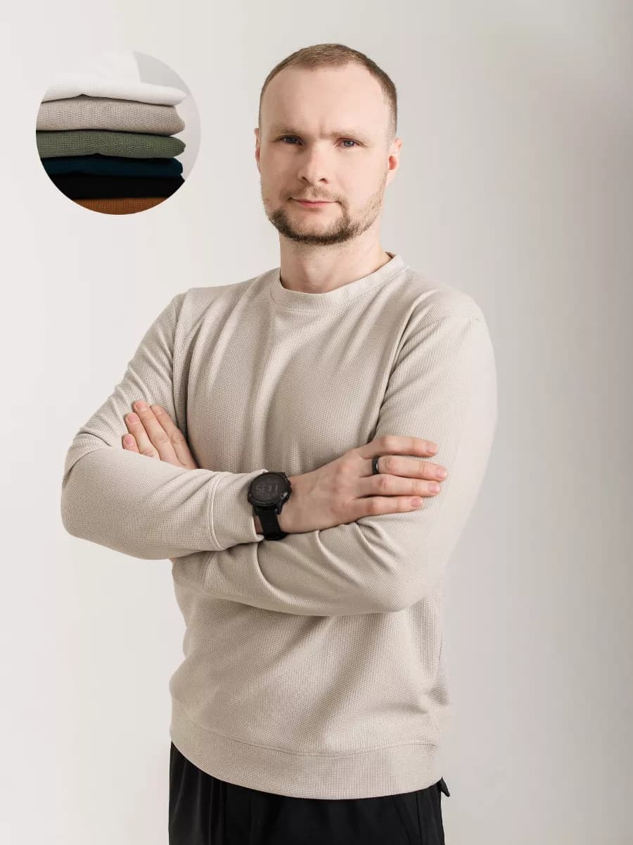 Базовый лонгслив с длинным рукавом