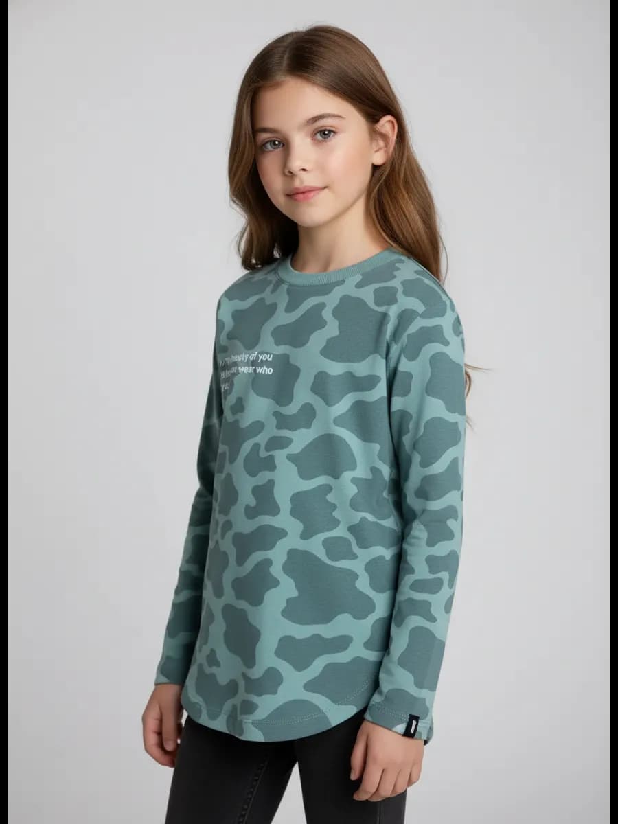 Лонгслив для девочки оверсайз туника