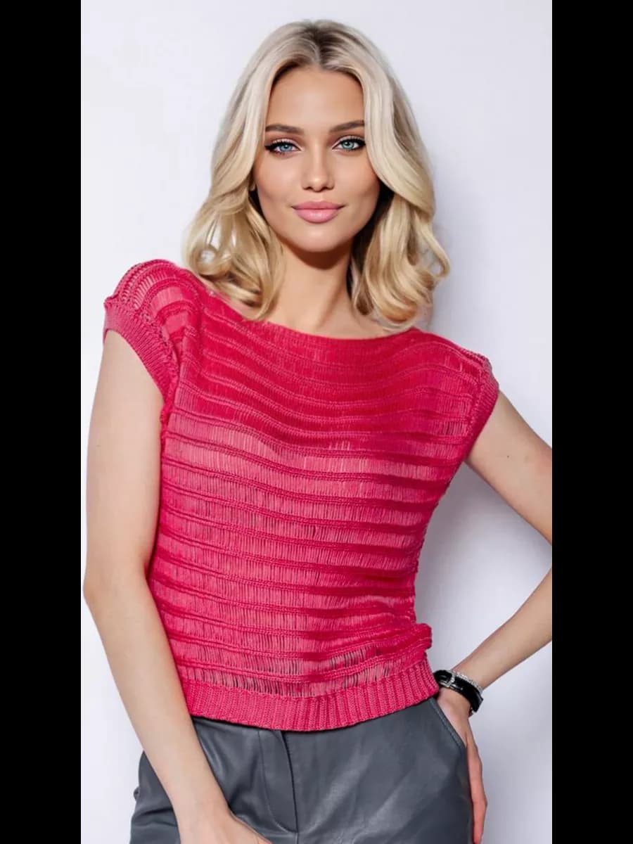 Футболка топ летний женский вязаный