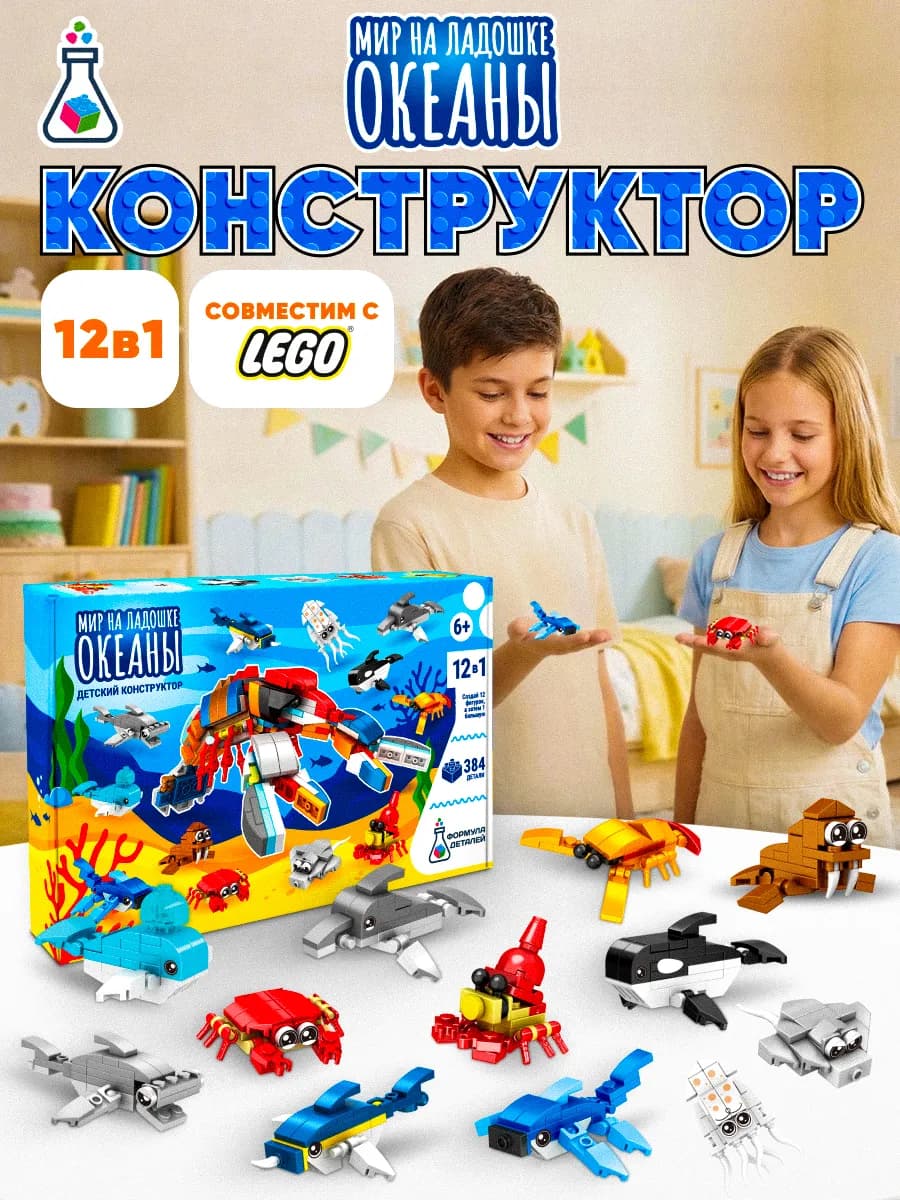 Конструктор для детей лего животные