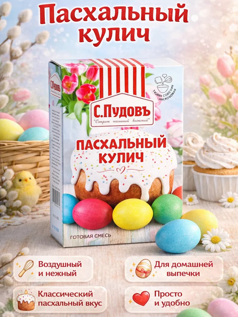 Готовая смесь для кулича 500 г