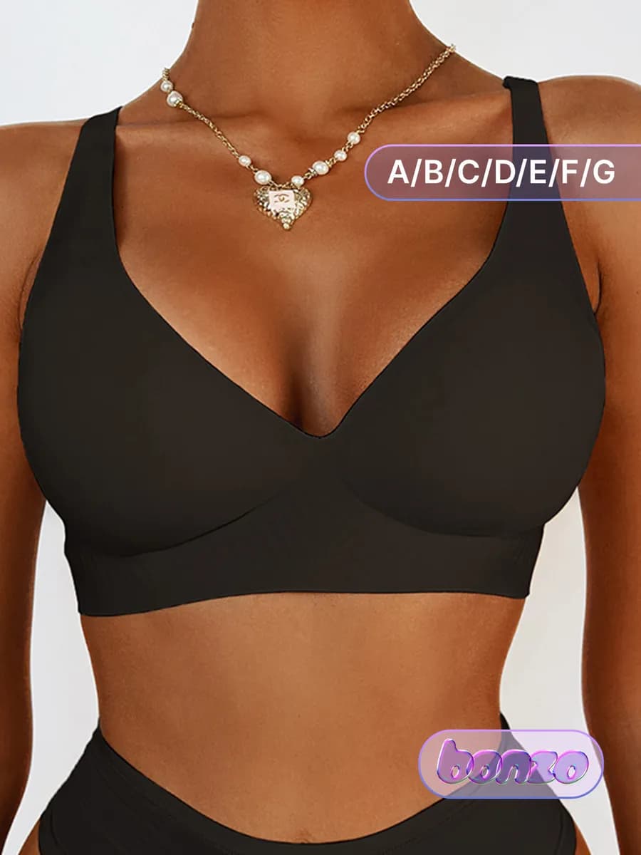 Бюстгальтер бесшовный без косточек съемный пушап