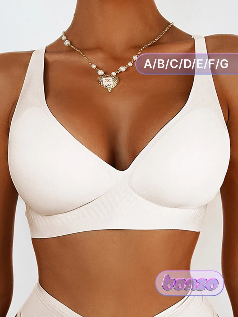 Бюстгальтер бесшовный без косточек съемный пушап