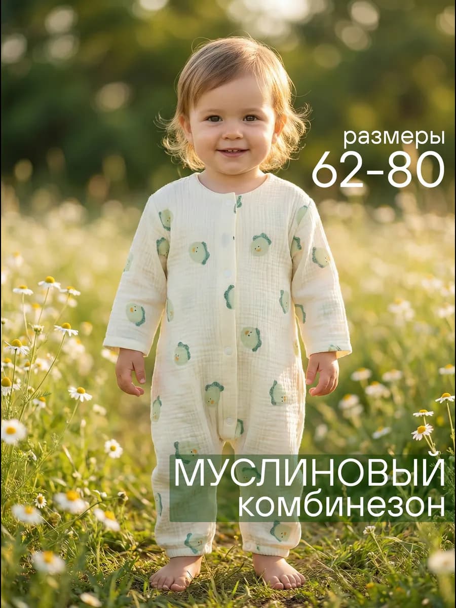 Муслиновый костюм для новорожденных