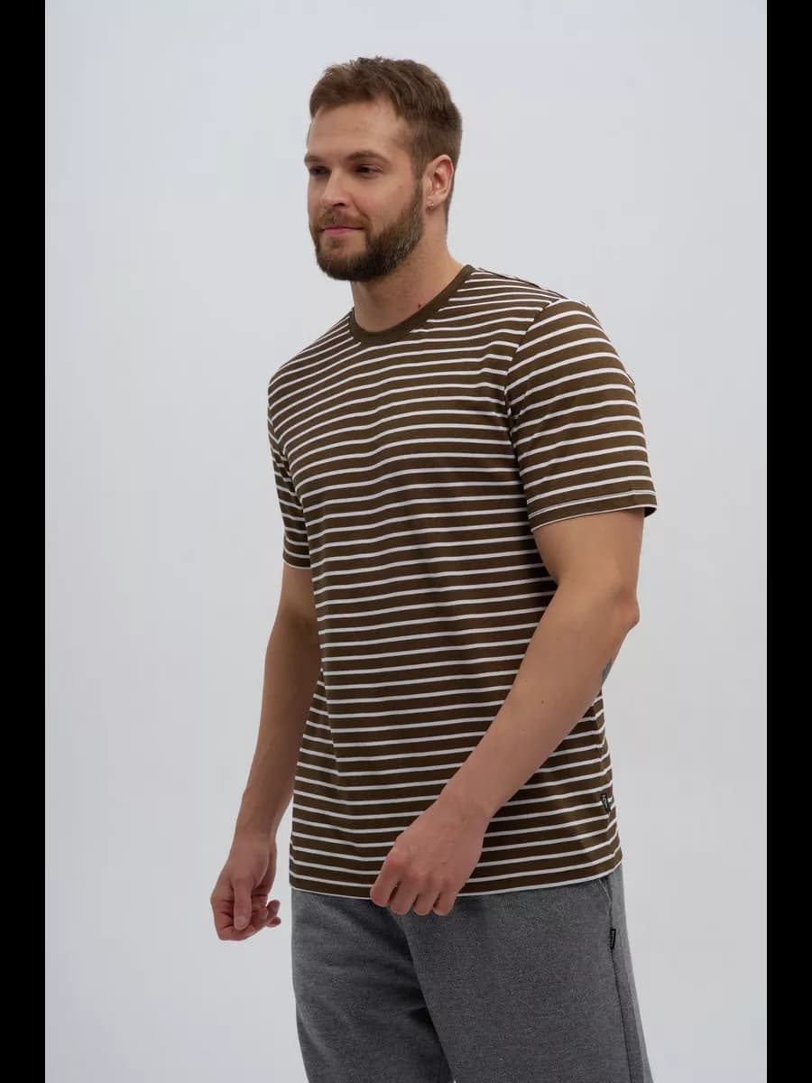 Футболка хлопок в полоску оверсайз
