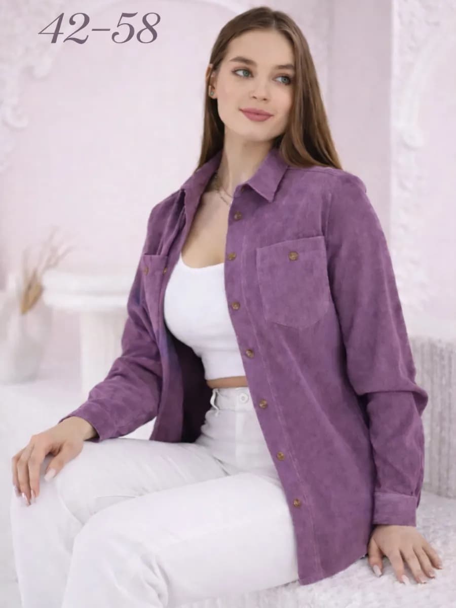 Рубашка оверсайз вельвет