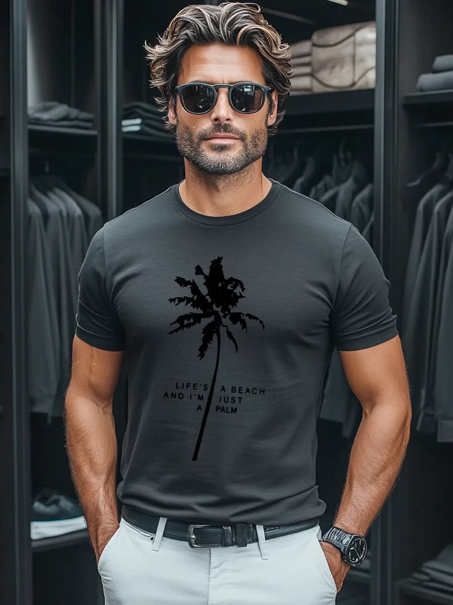 Футболка с принтом хлопок