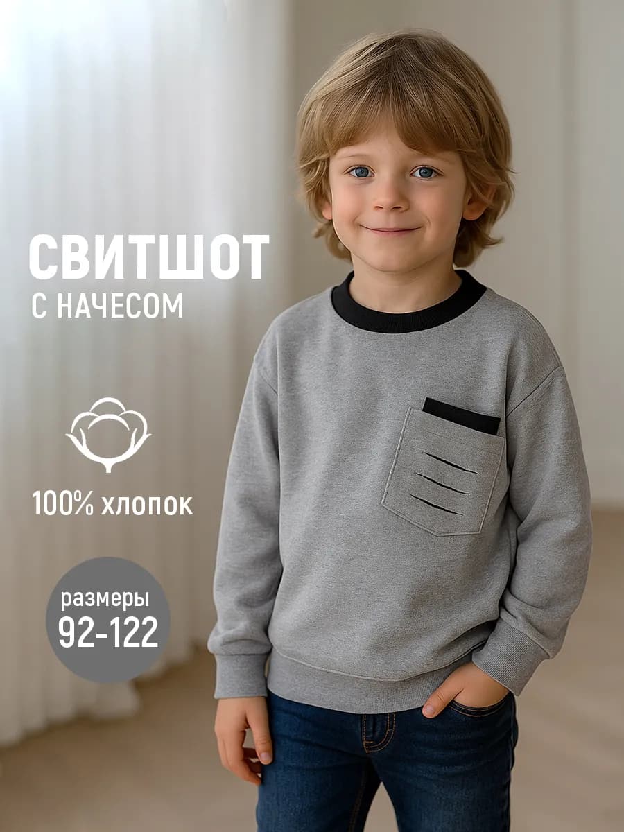 Толстовка свитшот с начесом