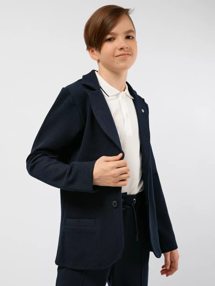 Пиджак трикотажный школьный - фото 1