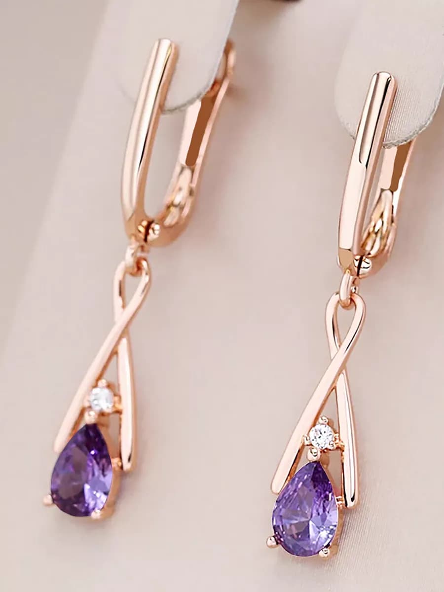 Серьги бижутерия с камнями длинные