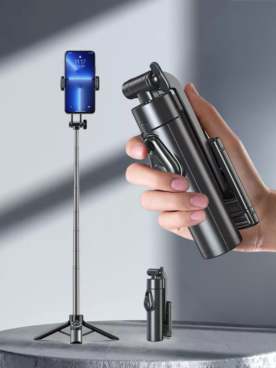 Палка для селфи с пультом штатив для телефона Bluetooth - фото 1