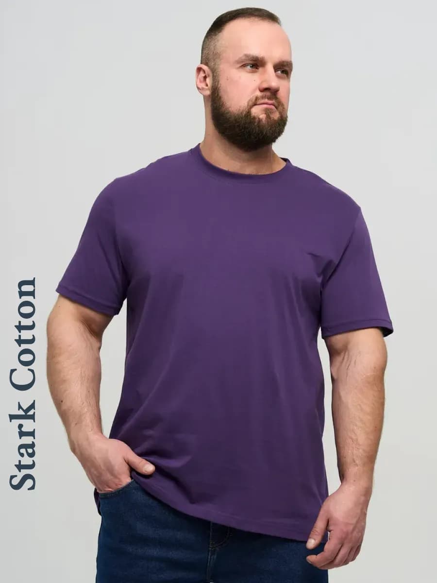 Футболка однотонная больших размеров