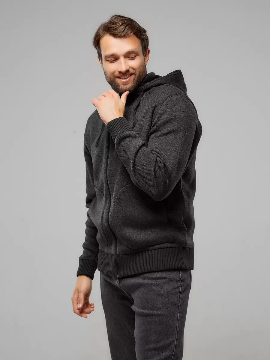 Кардиган с капюшоном на молнии - фото 1