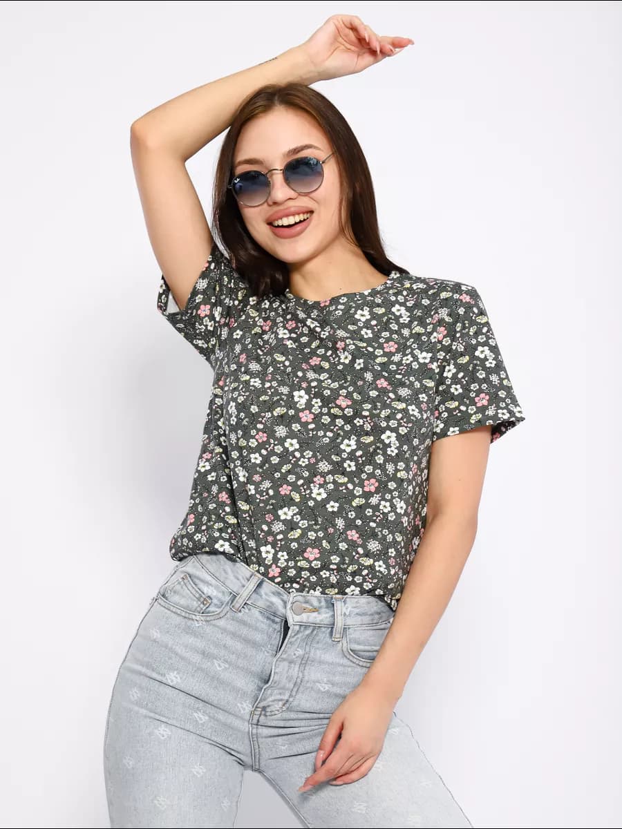 Футболка с принтом хлопок