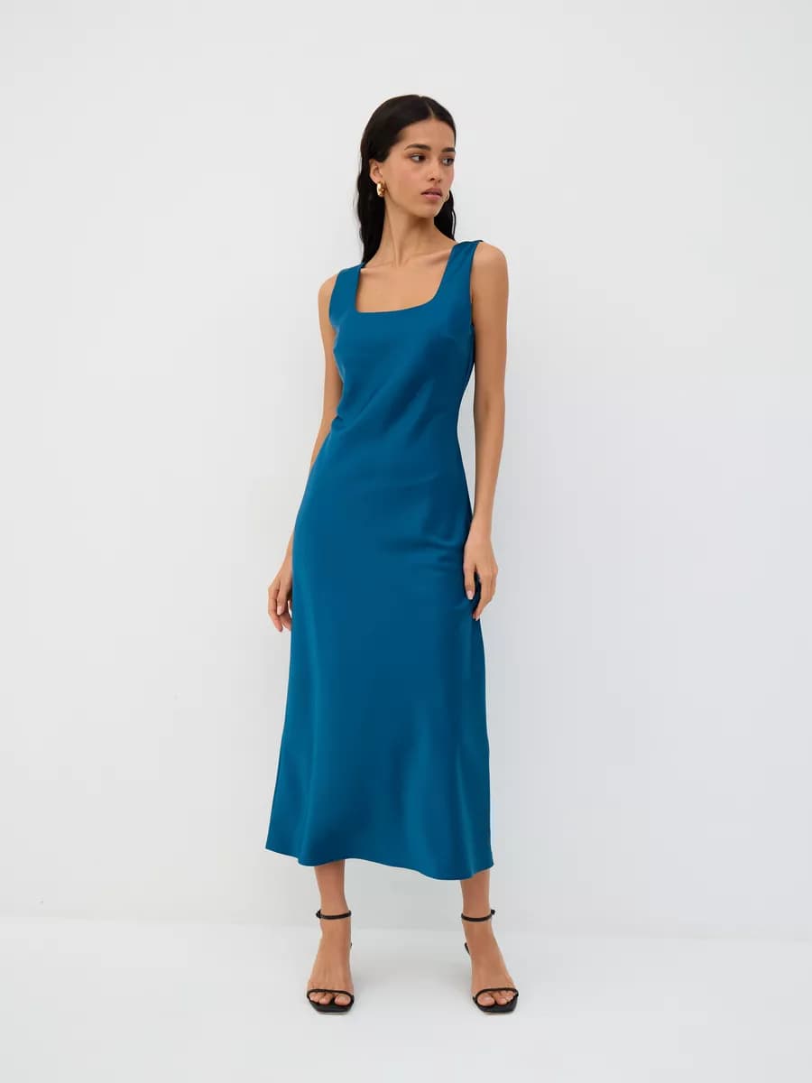 Платье комбинация атласное шелковое новогоднее