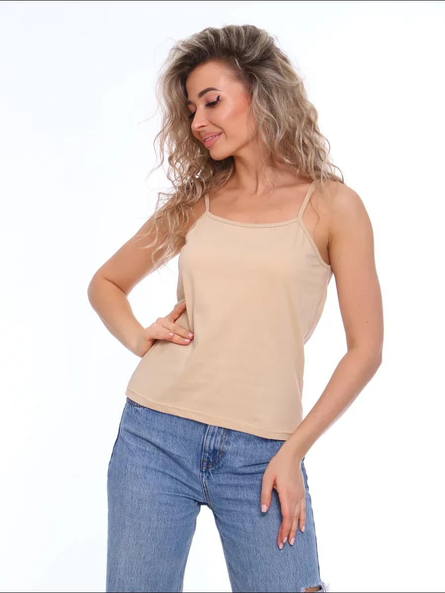 Майка бельевая на тонких бретелях