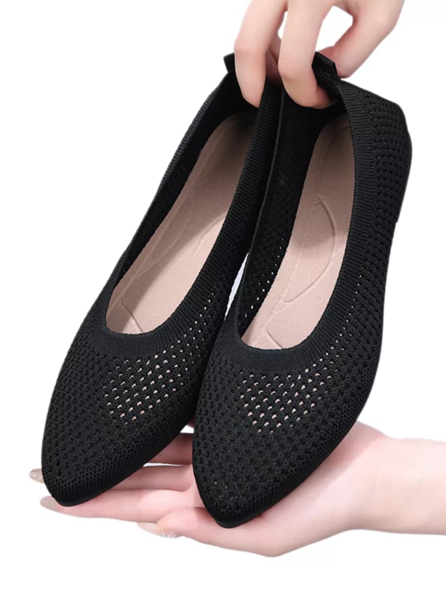 Балетки дышащие текстильные для офиса