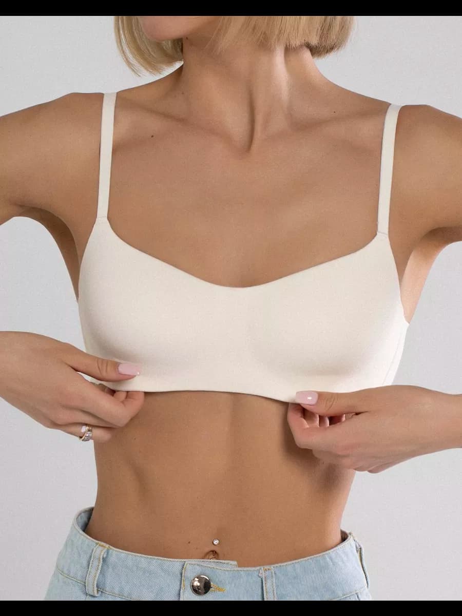 бюстгальтер бесшовный без косточек топ спортивный - фото 1