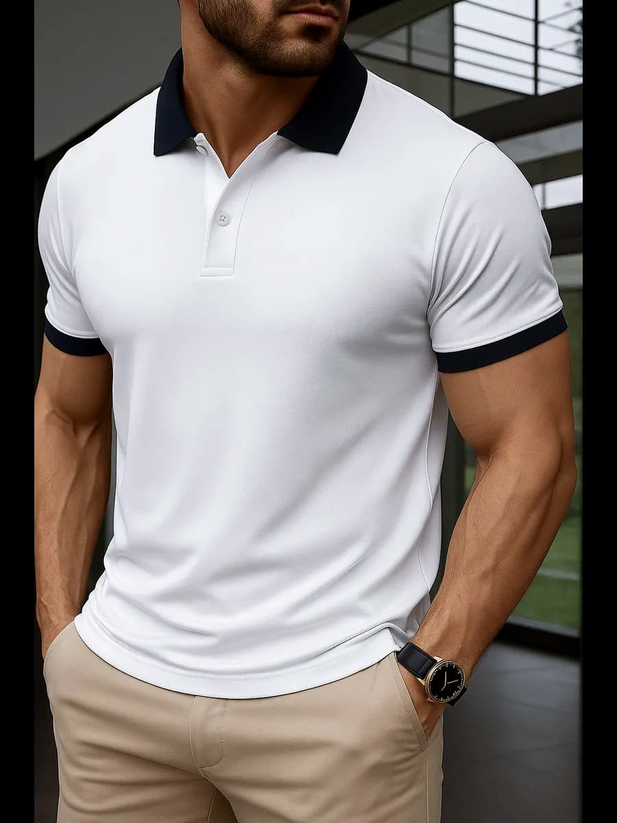 Футболка поло с коротким рукавом - фото 1