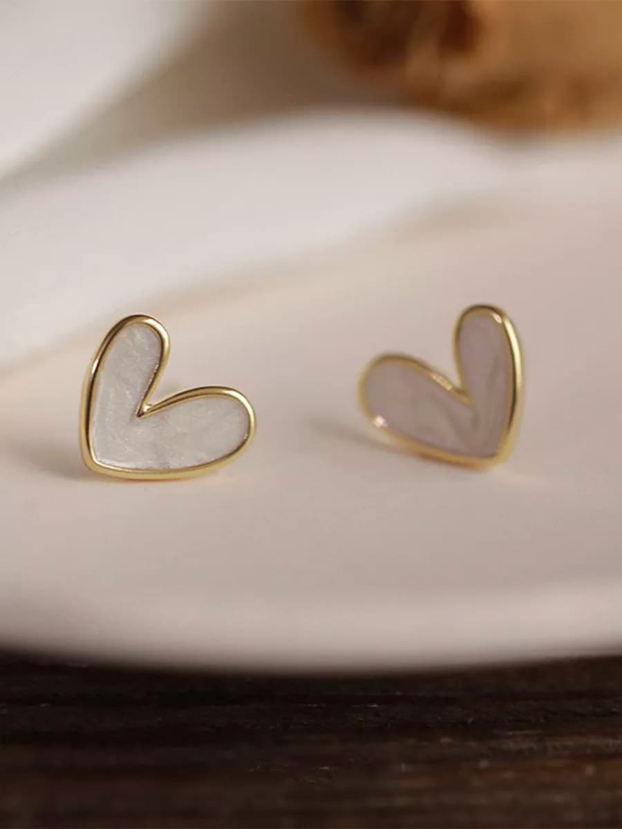 серьги бижутерия сердечки