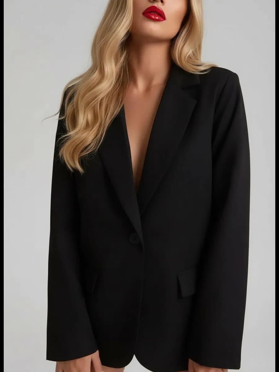 Пиджак оверсайз классический удлиненный жакет